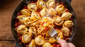 Überbackene Muschelnudeln mit Hackfleischfüllung: so gelingen sie im Ofen besonders saftig