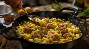 Blumenkohlpfanne mit Hackbällchen: mein bestes schnelles Feierabendgericht