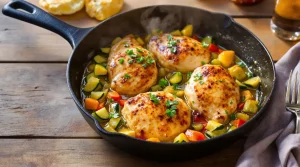 Hähnchenbrust in Zucchini-Sahne-Soße: mein schnelles Familienessen, das immer klappt