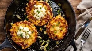 Kartoffel-Karotten-Rösti mit Feta: extra knusprig, extra lecker und schnell gemacht