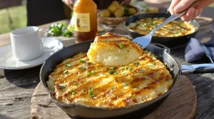 Kräuter-Schnitzel mit cremigem Bärlauch-Kartoffelgratin: mein Rezept für den Frühling