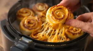 Käse-Knoblauch-Rollen aus dem Airfryer: mein schnellster käsiger Snack