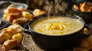 Käsesuppe mit Croûtons und Kopfsalat: Mein einfaches Rezept, das immer gelingt